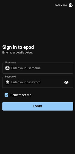 Android application ePod screenshort