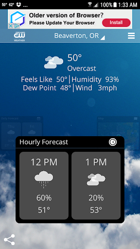 Android application Portland's CW32 Weather screenshort