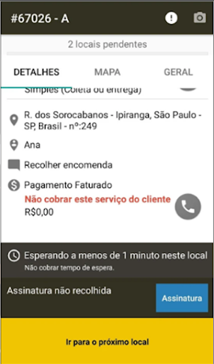 Android application GP Express - Entregador screenshort