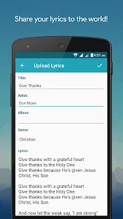 Lyrics Library Screenshot