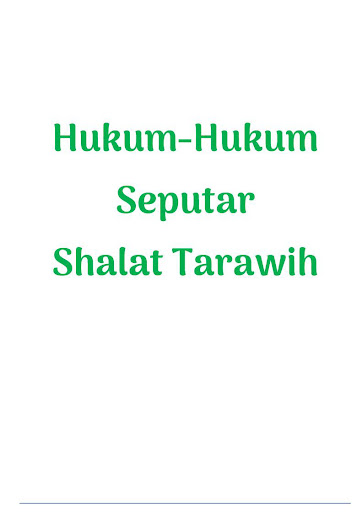 Android application Hukum Seputar Shalat Tarawih screenshort