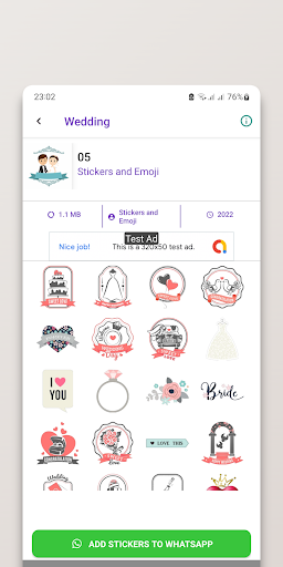 Wedding Stickers Screen 3