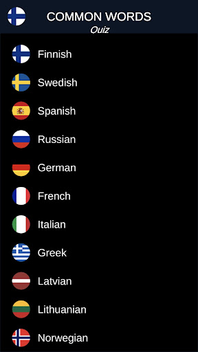 Common Words Quiz Screen 2