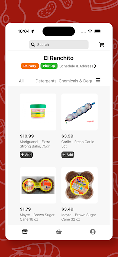 El Ranchito Market App Screen 2