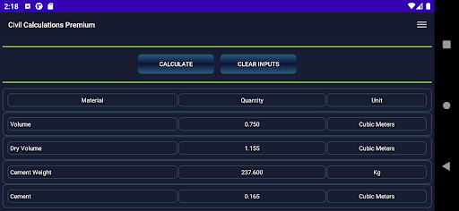 Civil Calculations Premium