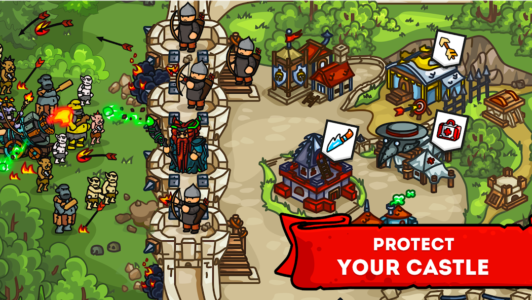 Towerwall - castle defense management strategy 1.1.1 APK + Мод (Unlimited money) за Android