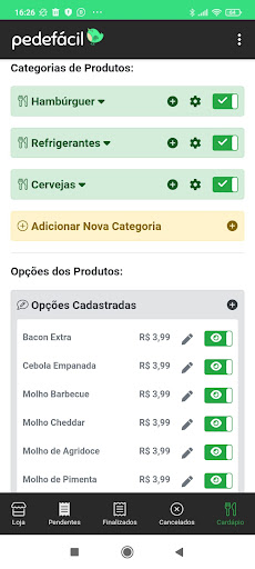 Pede Fácil Store Screen 2