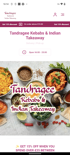 Android application Tandragee Kebabs & Indian screenshort