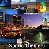 24 cities | Xperia™ Theme - every hour one city icon