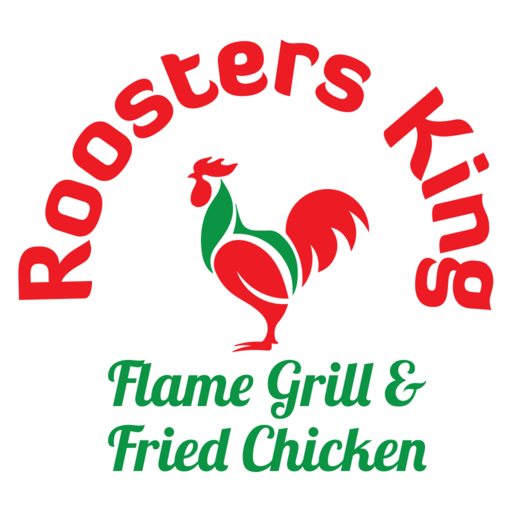 Roosters King. Flame Grill & F logo