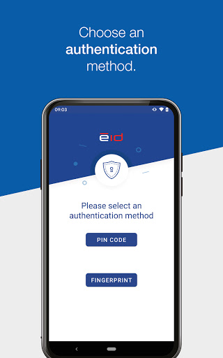 Android application eID Secure Commerce screenshort