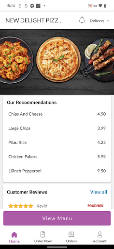 NEW DELIGHT PIZZA & CURRY BAR Screen 2