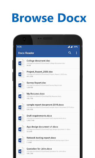 Docx Reader - Word, Document, Screen 2