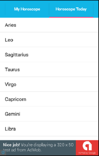 Zodiac Sign Screen 2