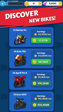 Game screenshot Merge Bike game Idle Tycoon apk download