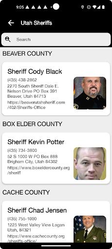 Utah Sheriffs Association Screen 2
