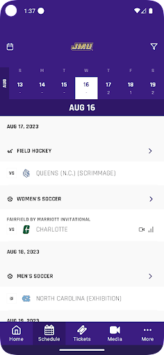 JMU Athletics Screen 2