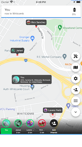 Android application Find Friends Pro screenshort