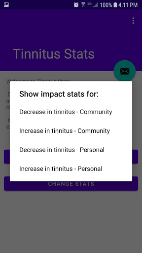 Tinnitus Stats Screen 2