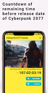 Countdown of Cyberpunk 2077 – Include game info 2