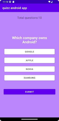 QuizzApp Screen 2
