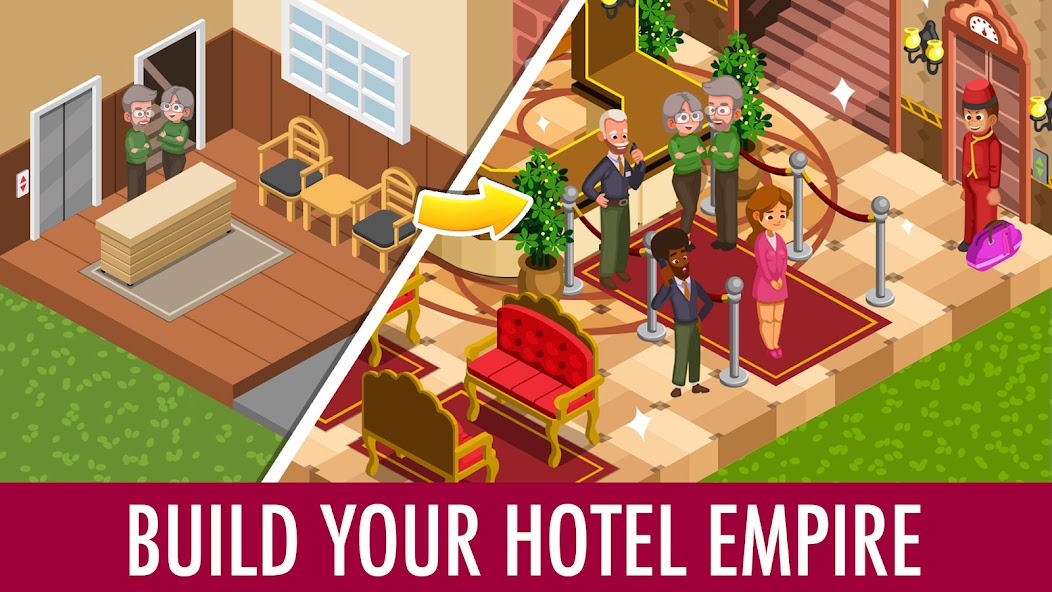 Hotel Tycoon Empire - Idle Manager Simulator Games‏ 2.1.1 APK + Mod (Unlimited money) إلى عن على ذكري المظهر