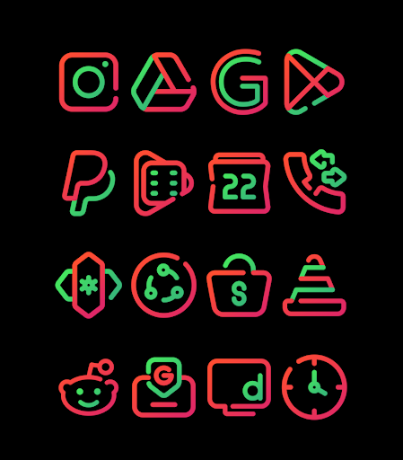 Screenshot of Watermelon - Lines Icon Pack