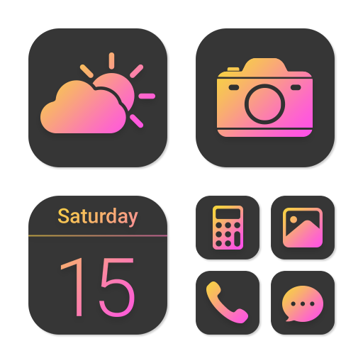 Wow Yellow Magenta - Icon Pack logo