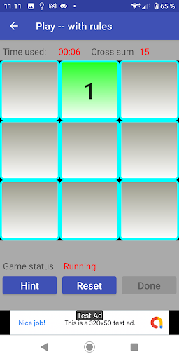 Android application Magic Squares screenshort