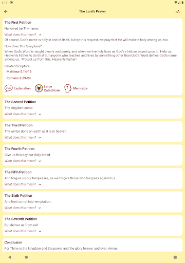 Lutheran Catechism Screenshot