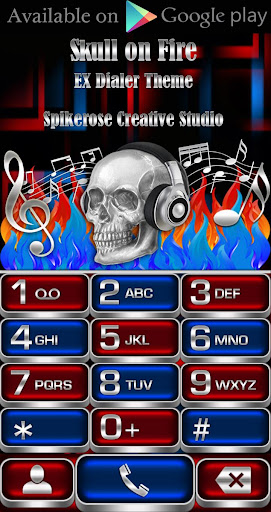Skull on Fire Go Launcher them Screen 2