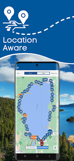 Lake Tahoe California GPS Tour Screen 2