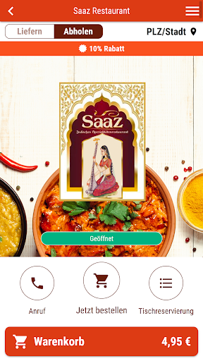 Saaz Restaurant Screenshot 1 - AppWisp.com