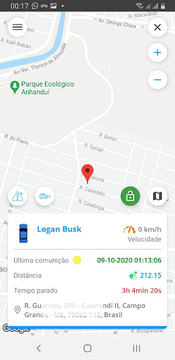 Android application Natinho Rastreamento screenshort