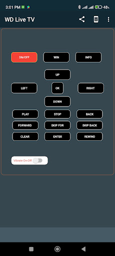 Android application Remote for WD Live tv screenshort
