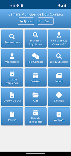Android application Câmara Municipal Dois Corregos screenshort
