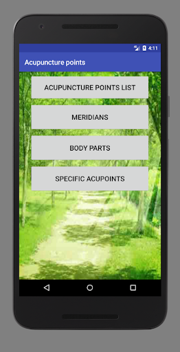 Android application acupuncturepoint trial screenshort