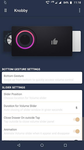 Knobby volume control - Unique volume widget app