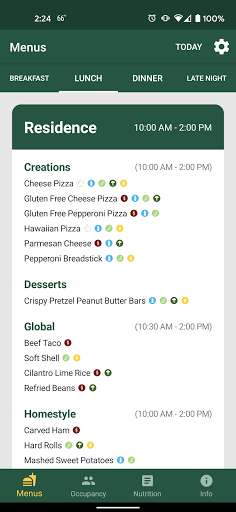 Android application NDSU Dining screenshort