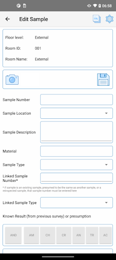AsbestosLab Survey Screen 2