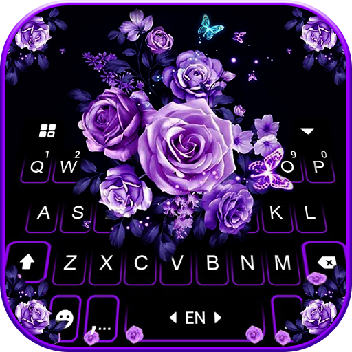 Purple Rose Bouquet Background  Icon