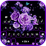 Cover Image of डाउनलोड Purple Rose Bouquet Background  APK