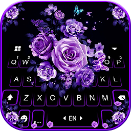 Purple Rose Bouquet Background: imaxe da icona