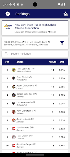 NYSPHSAA GOLF Screenshot 3 - AppWisp.com