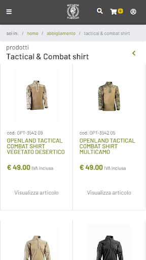 Negozio Militare Screen 3