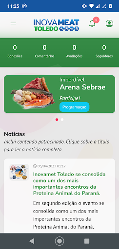 Android application INOVAMEAT 2023 screenshort