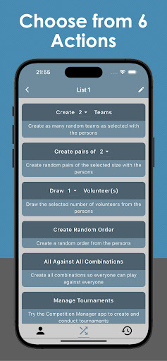 Team Generator & Creator Screen 3