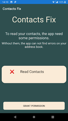 Contacts Fix Screen 2