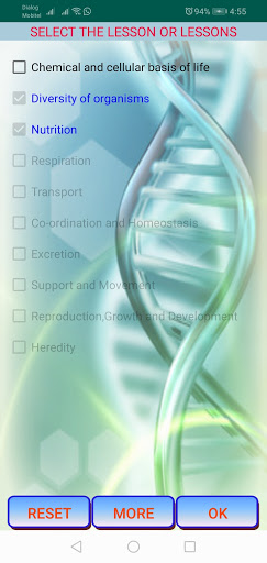 Biology MCQ (Advanced Level) Screen 2