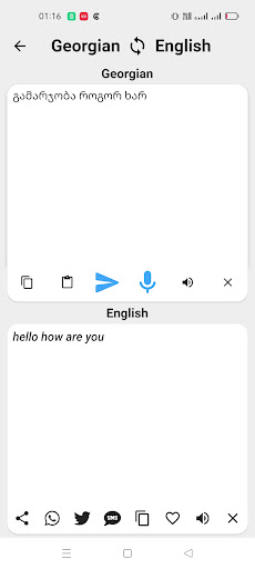 Georgian To English Translator Screen 2